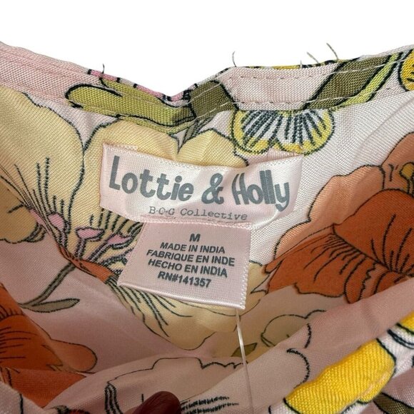 Lottie & Holly Band of Gypsies Womens Sz Medium Fit Flare Floral Mini Dress NWT - Picture 4 of 6